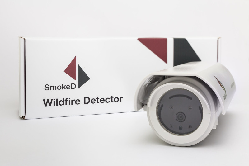 camera smoked system wildfire detector box with camera outside